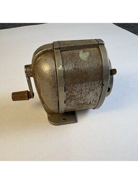 Vtg Boston KS 8-Hole Wall Desk Mount Pencil Sharpener Hand Crank Made in USA